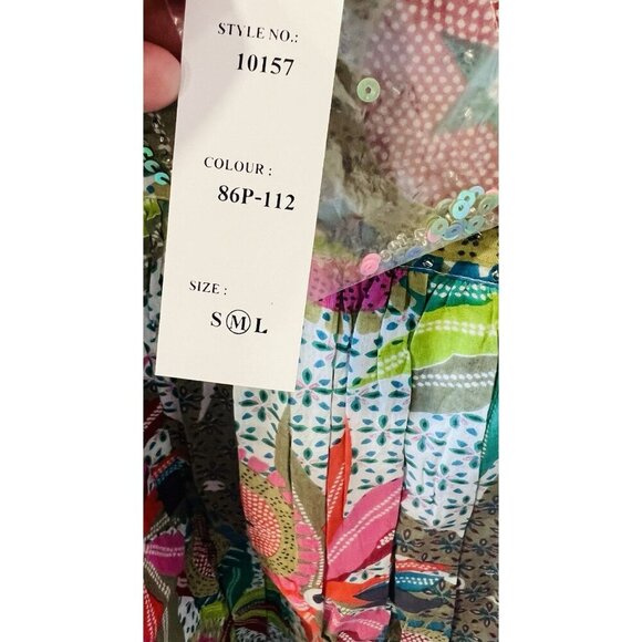 Tropical Floral Mini Dress with Spaghetti Straps - Picture 5 of 6